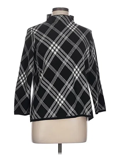 Pre-owned Anne Klein Cardigan Sweater In Black
