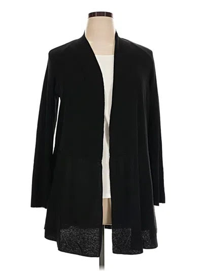 Pre-owned Anne Klein Cardigan Sweater In Black