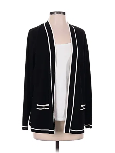 Pre-owned Anne Klein Cardigan Sweater In Black
