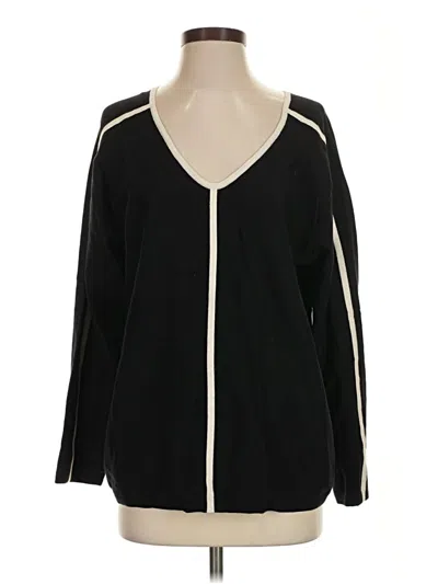 Pre-owned Anne Klein Cardigan Sweater In Black
