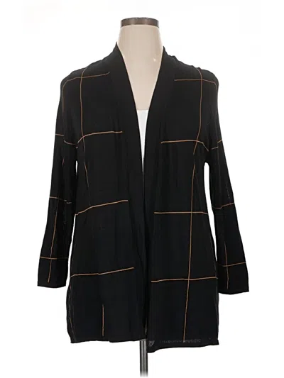 Pre-owned Anne Klein Cardigan Sweater In Black