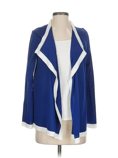 Pre-owned Anne Klein Cardigan Sweater In Blue