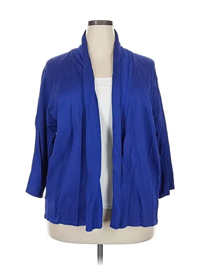 Pre-owned Anne Klein Cardigan Sweater In Blue