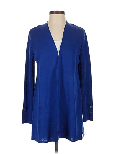 Anne Klein Cardigan Sweater In Blue
