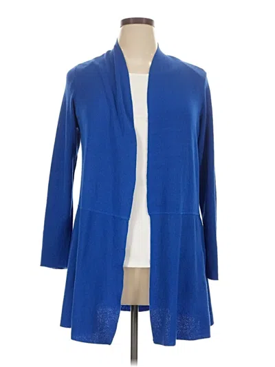 Pre-owned Anne Klein Cardigan Sweater In Blue