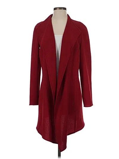 Pre-owned Anne Klein Cardigan Sweater In Burgundy