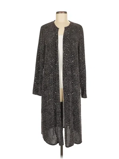 Pre-owned Anne Klein Cardigan Sweater In Gray