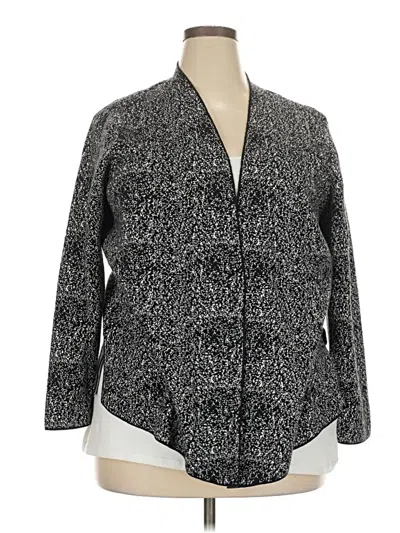 Pre-owned Anne Klein Cardigan Sweater In Gray