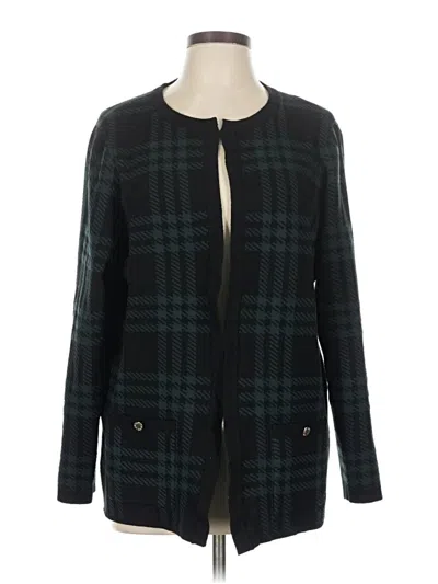 Pre-owned Anne Klein Cardigan Sweater In Green