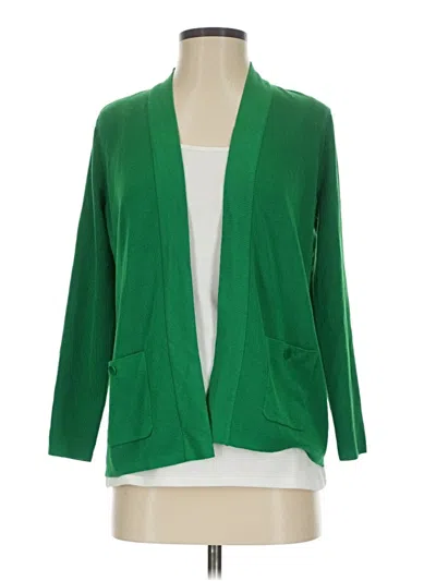 Pre-owned Anne Klein Cardigan Sweater In Green