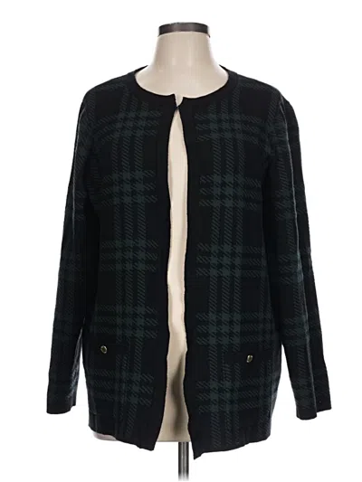 Pre-owned Anne Klein Cardigan Sweater In Green