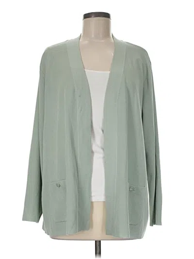 Pre-owned Anne Klein Cardigan Sweater In Green
