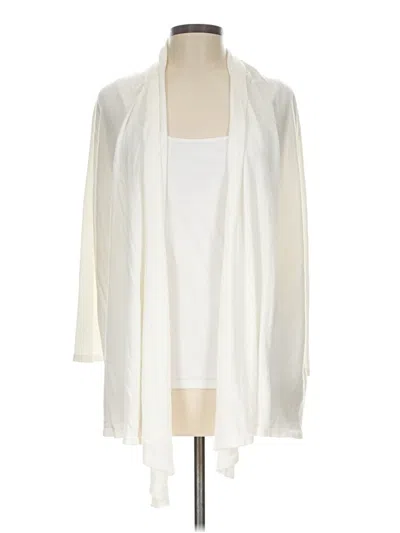 Pre-owned Anne Klein Cardigan Sweater In Ivory