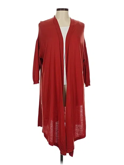 Pre-owned Anne Klein Cardigan Sweater In Red