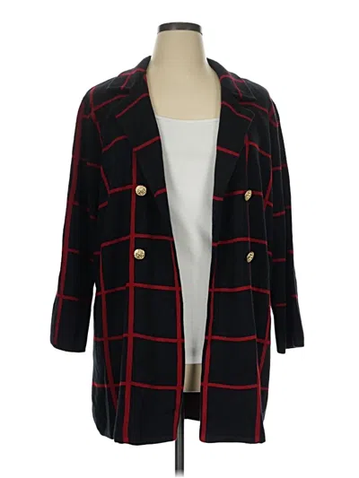 Pre-owned Anne Klein Cardigan Sweater In Red