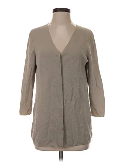 Pre-owned Anne Klein Cardigan Sweater In Tan
