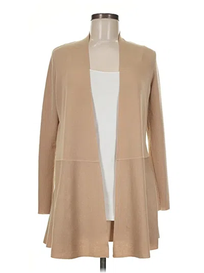 Pre-owned Anne Klein Cardigan Sweater In Tan