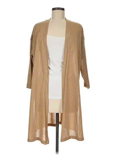 Pre-owned Anne Klein Cardigan Sweater In Tan