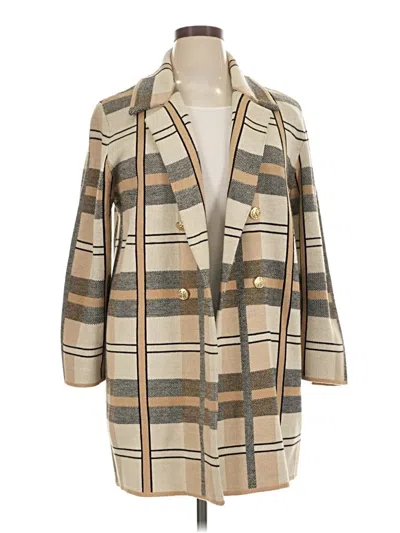 Pre-owned Anne Klein Cardigan Sweater In Tan