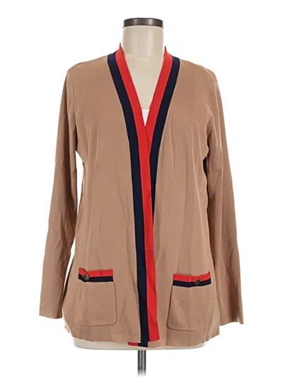 Pre-owned Anne Klein Cardigan Sweater In Tan