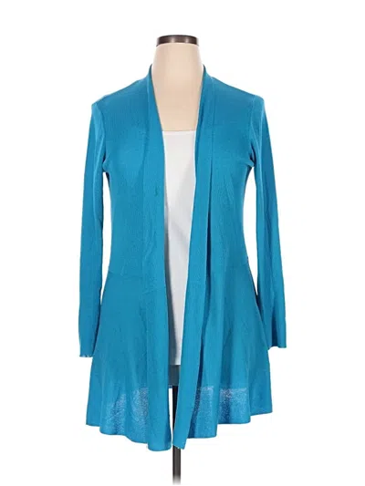 Pre-owned Anne Klein Cardigan Sweater In Teal