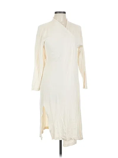 Pre-owned Anne Klein Cardigan Sweater In White