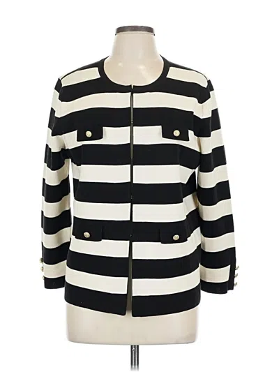Pre-owned Anne Klein Cardigan Sweater In White