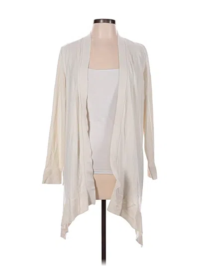 Pre-owned Anne Klein Cardigan Sweater In White