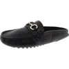 Anne Klein Carin Womens Padded Insole Man Made Mules In Black Tumbled
