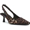 Anne Klein Carmel Pointed Toe Slingback Pump In Leopard