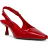 Anne Klein Carmel Pointed Toe Slingback Pump In Red Patent