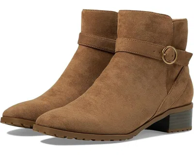 Anne Klein Caroline Boots Women's 6 Brown Zipper Round Toe Ankle Bootie Jobb694