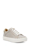 Anne Klein Carrie Crystal Encrusted Knit Sneaker In Metallic