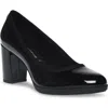 Anne Klein Grazen Pointed Toe Pump In Black Patent