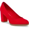 Anne Klein Castana Womens Slip-on Flex Fit Block Heels In Red