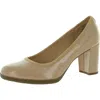 Anne Klein Castana Womens Slip-on Flex Fit Block Heels In Brown