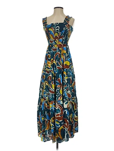 Anne Klein Smocked Bodice Patio Dress In Multi
