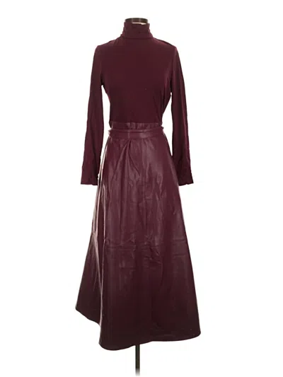 Pre-owned Anne Klein Casual Dress In Burgundy
