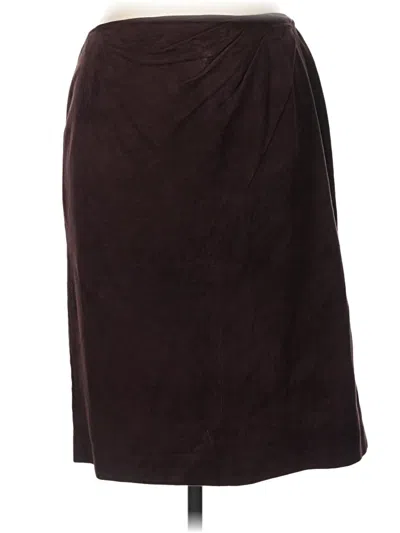 Pre-owned Anne Klein Casual Skirt In Burgundy