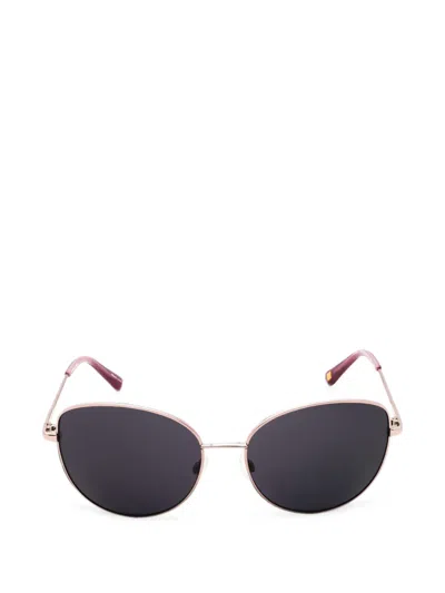 Anne Klein Cat-eye Metal Sunglasses In Gold