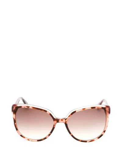 Anne Klein Cat-eye Tortoiseshell-effect Sunglasses In Multi