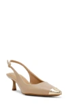 Anne Klein Chai Slingback Pump In Biscotti/gold