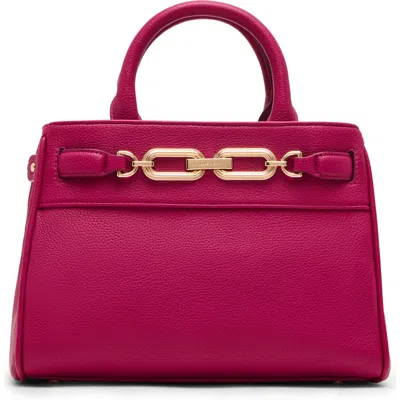 Anne Klein Chain Trim Satchel In Purple