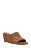 Anne Klein Charisma Wedge Slide Sandal In Brown