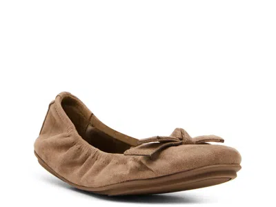 Anne Klein Charity Ballet Flat In Brown