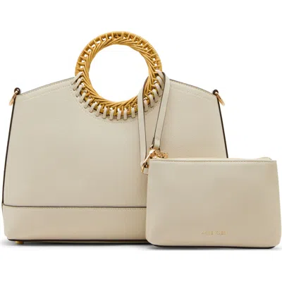 Anne Klein Circle Handle Tote Bag In Parchment