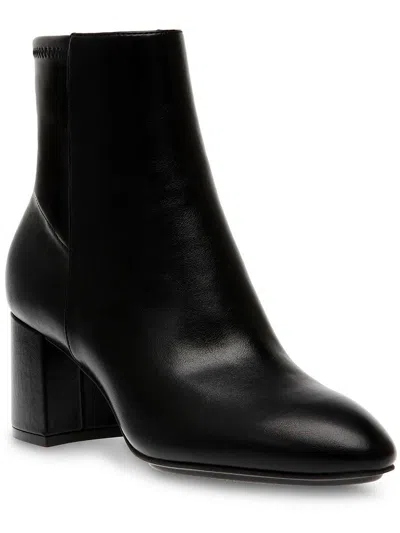 Anne Klein Clara Womens Faux Leather Ankle Booties In Black