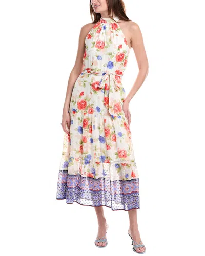 Anne Klein Clip Dot Halter Maxi Dress