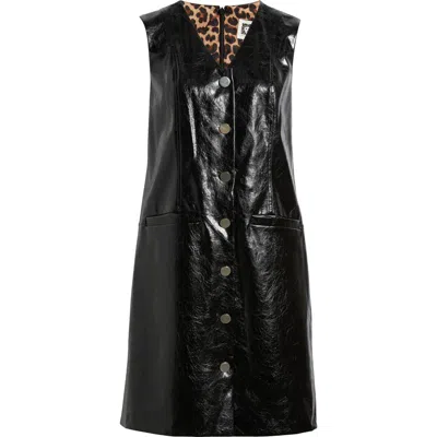Anne Klein Coated Sleeveless Dress In Black