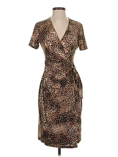 Pre-owned Anne Klein Cocktail Dress In Brown